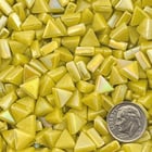 Sweetie Lemon Iridized triangle tiles, 10mm recycled glass mosaic 