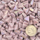Sweetie Pale Mauve Iridized triangle tiles, 10mm recycled glass mosaic 
