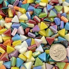 Sweetie Color Mix Iridized triangle tiles, 10mm recycled glass mosaic