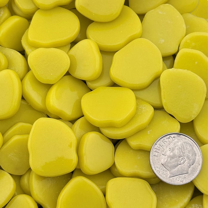 Sweetie Lemon Gloss Floret Glass Mosaic Tiles