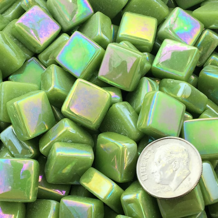 Sweetie Gloss SL47 Iridized Lime - Iridized Glass Tile