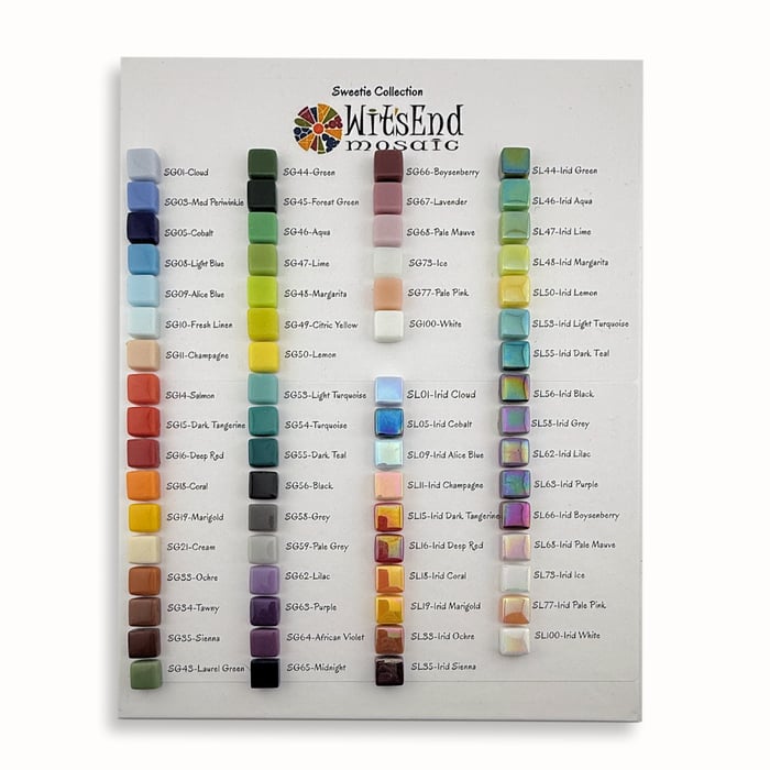 Sweetie Sample Board - Gloss and Iridized Recycled Tile