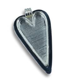 Lipped Heart Pendant Bezel