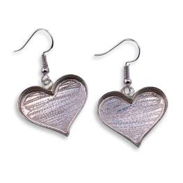Heart Dangle Earring Bezels