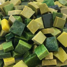 Mexican Smalti - Olive Green Mix