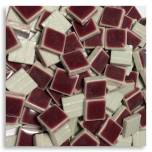 202-B Maroon,  Tiny Tile, Micro mosaic, tiny ceramic tile, High fired Porcelain, Mini tile, Micro collection