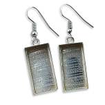 Rectangle Dangle Earring Bezels