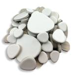 pebble tile, brookstone, porcelain, mosaic, high fired, stone, BP-10 White