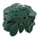 Ceramic Leaf Tile - Dark Green