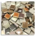 Derset Neutrals Mix Tiny Tile, Micro mosaic, tiny ceramic tile, High fired Porcelain, Mini tile, Micro collection, 3/8"