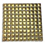 Tiny Tile, Micro mosaic, tiny ceramic tile, High fired Porcelain, Mini tile, Micro collection, Gold 