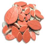 Ceramic Leaf Tile - Orange