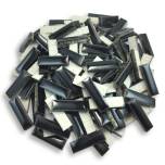 mosaic rectangles, ceramic, high fired porcelain, tiny rectangles, RC-10 Black