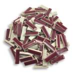 mosaic rectangles, ceramic, high fired porcelain, tiny rectangles, RC-30 Maroon