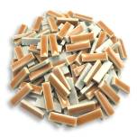 mosaic rectangles, ceramic, high fired porcelain, tiny rectangles, RC-50 Toffee