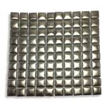 Tiny Tile, Micro mosaic, tiny ceramic tile, High fired Porcelain, Mini tile, Micro collection, Silver