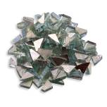 White Gold Nails on Clear Glass